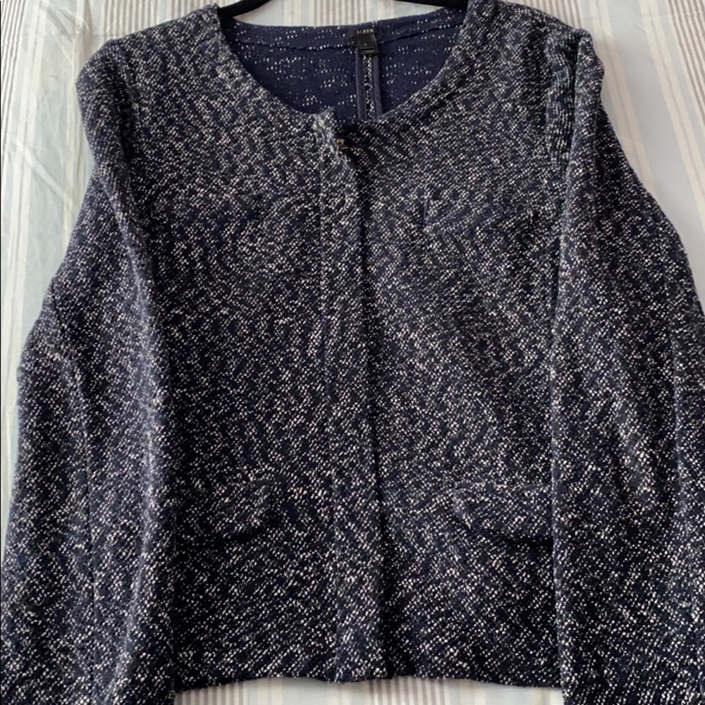 Knit navy blazer